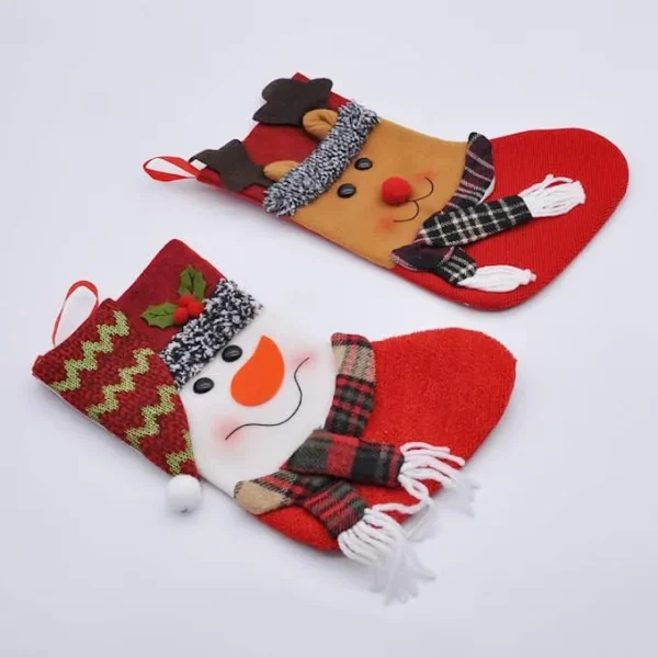 6pcs Assorted Design Christmas Stockings 10in