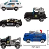 19pcs Die Cast 5.9in Police Truck Toy Set