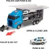 19pcs Die Cast 5.9in Police Truck Toy Set