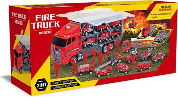 19pcs Die-cast Fire Truck Toy