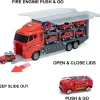 19pcs Die-cast Fire Truck Toy