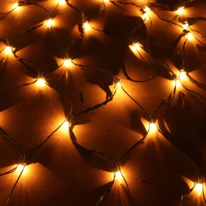 100 Warm White Christmas Net Lights Decoration 4x4ft