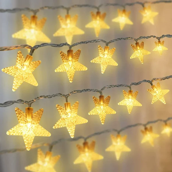100 LED Christmas Star String Lights