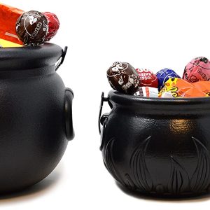 4Pcs Black Cauldron Candy Holders