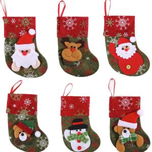 Christmas Mini 3D Stockings, 12 Pcs