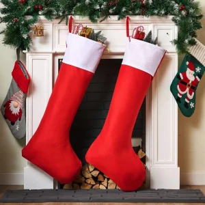 2pcs Jumbo Christmas Stockings Decoration 38in
