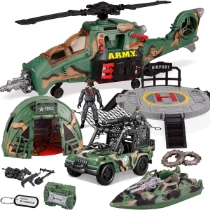 10Pcs Jumbo Military Combat Helicopter Toy Set