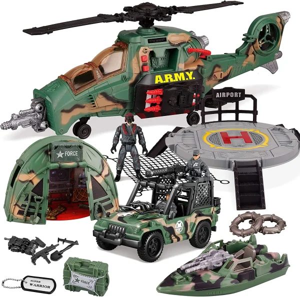 10 in 1 Jumbo Toy Military Helicopter Set