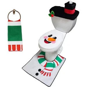 10pcs Santa and Snowman Themes Bathroom Decoration