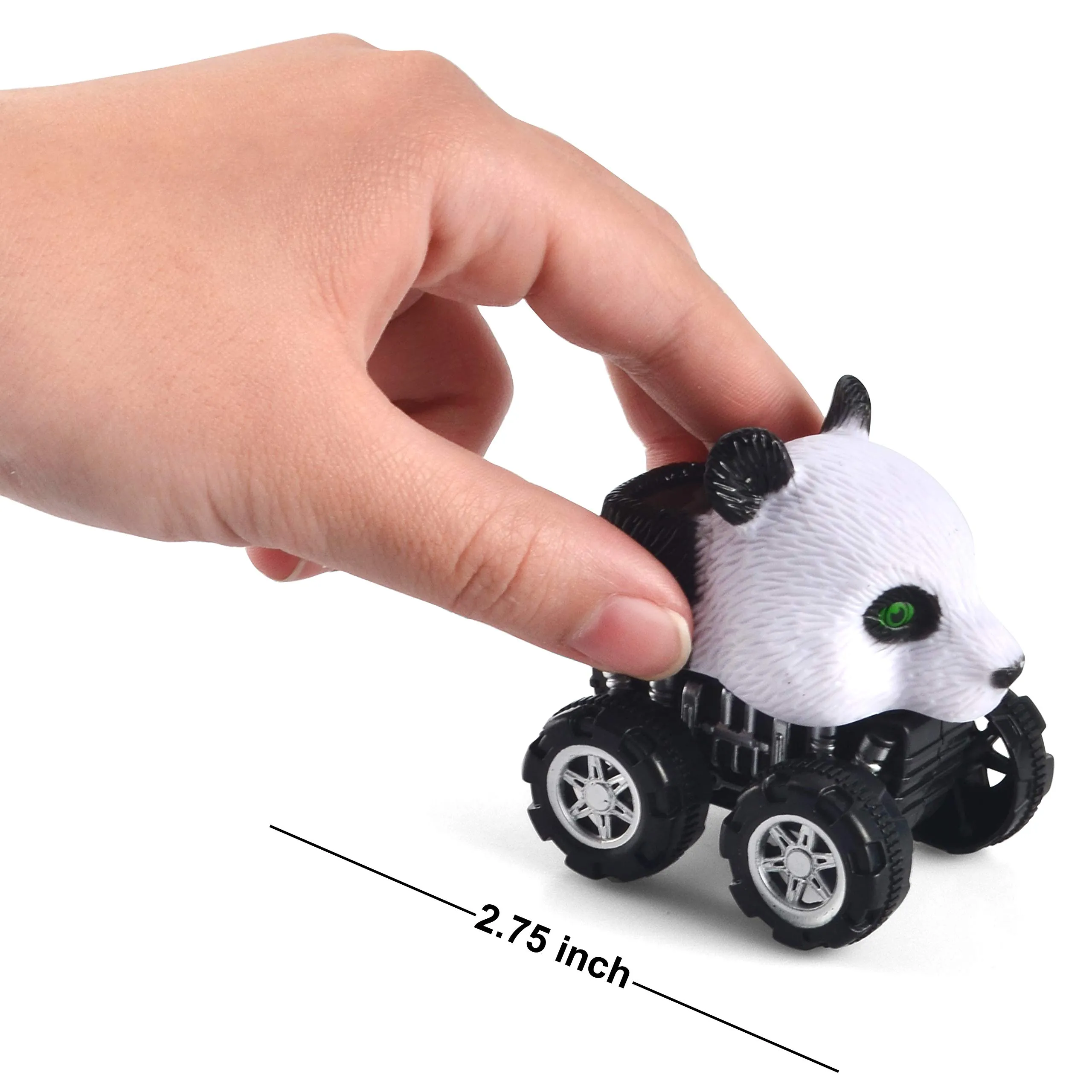 Fun 12pcs Prefilled Easter Eggs with Animal Pull Back Cars 