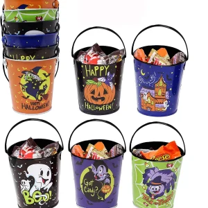 12pcs Trick-or-Treat Halloween Candy Bucket
