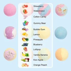 12Pcs Bath Bombs for Kids with Surprise Toy