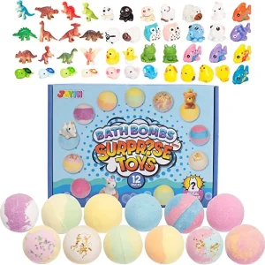12Pcs Bath Bombs for Kids with Surprise Toy