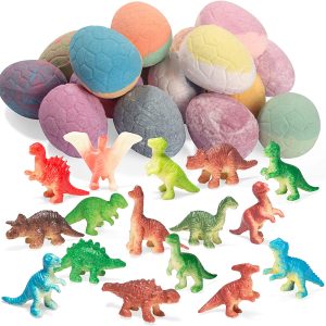 Bath Bombs with Dinosaur Toys