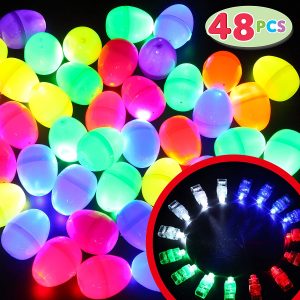 48pcs Prefilled Easter Eggs With Bright Finger Lights