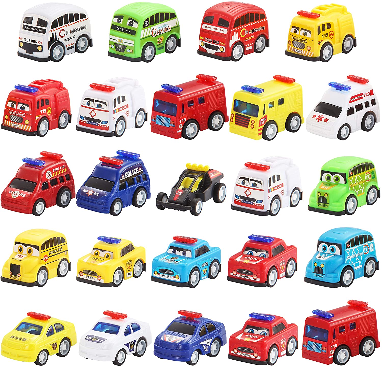 Kicko Surprise Filled Eggs with Mini Pull Back Cars 24 Pieces  2 Inch Assorted 