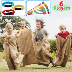 6 Player Easter Outdoor Lawn Games Potato Sack Race Bags