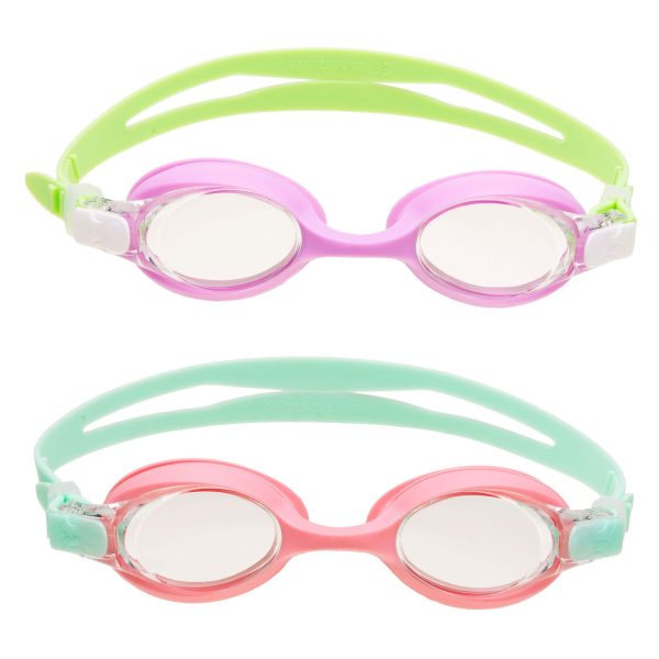 2pcs Mint and Cyan Swimming Goggles