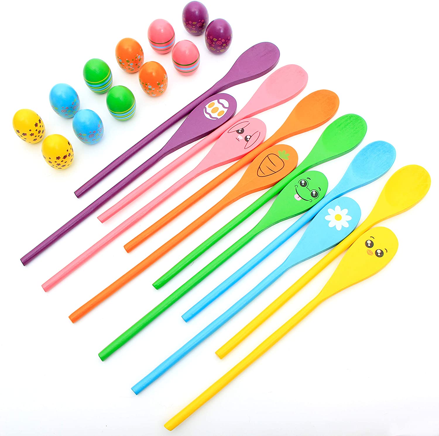 12pcs Egg and Spoon Relay Race Game