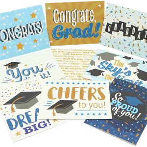 Graduation Cards Blue, 72 pcs