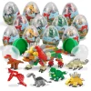 12Pcs Dinosaur Building Blocks Prefilled Easter Eggs 3.25in