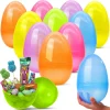 12Pcs Jumbo Plastic Bright Solid Easter Egg Shells 7in