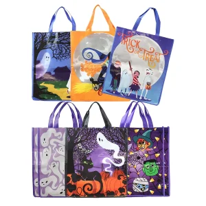 12pcs Halloween Large Treat Goody Tote Bags 17in x 15in