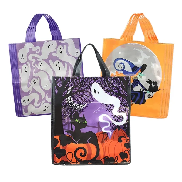 12pcs Halloween Large Treat Goody Tote Bags 17in x 15in