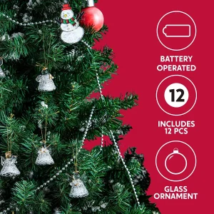 Nuolux 6pcs Felt Snowflakes Christmas Snowflake Decoration Xmas Tree Hanging Ornament, Adult Unisex, Size: One Size