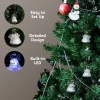 12pcs LED Spun Glass Angel Christmas Ornaments