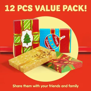 12pcs Multi Color Christmas Gift Wrap Collection Set