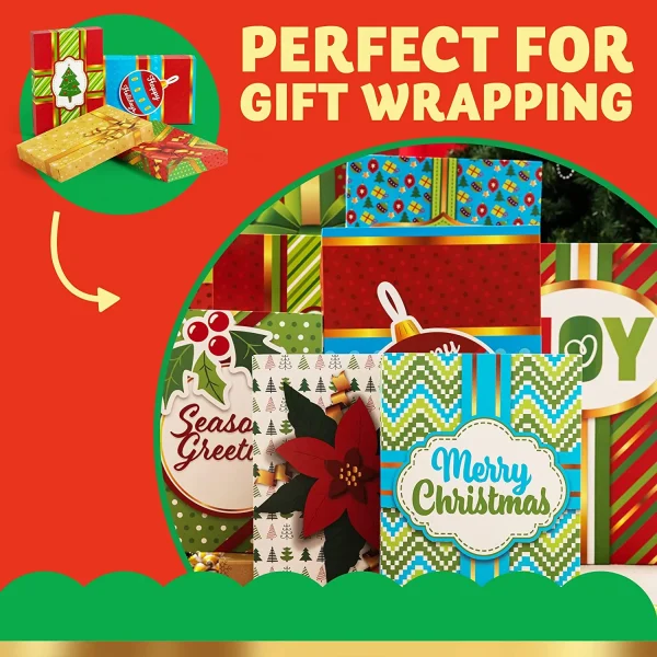 12pcs Multi Color christmas gift Wrap Collection Set