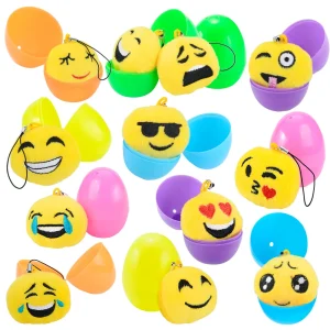 12Pcs Iconic Expression Plush Prefilled Easter Eggs 2.25in