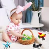12Pcs Insects Building Blocks Toys Prefilled Easter Eggs