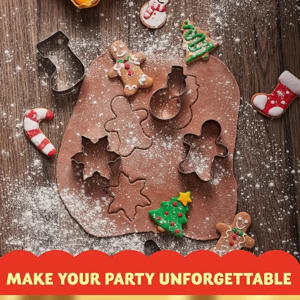 12pcs Stainless Steel Christmas Cookie Cutter Set