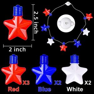 LED Necklaces, LED Headbands, and Flags, 9 Pcs