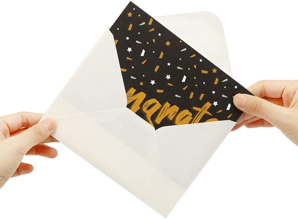 Graduation Cards (Black & Gold) with 9 Designs