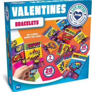 Valentines Day Gift Cards With Rubber Slap Bracelets
