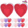 144Pcs Valentines Day Heart Doilies