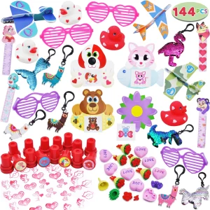 144Pcs Valentines Party Supplies Valentines Day Gifts for Kids Classroom