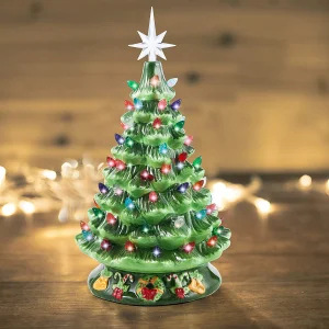 Ceramic Tabletop Christmas Tree 15in