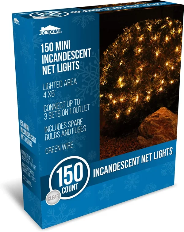 150 LED Warm White Christmas Icicle Light 4x6ft