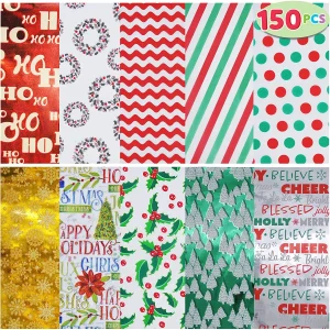 150pcs Assortment Christmas Tissue Paper Decorations