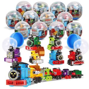 12pcs Prefilled Easter Eggs with Railway Engines Building Block