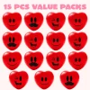 15pcs Valentines Day Heart Shaped happy Face Ball 3in