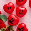 15pcs Valentines Day Heart Shaped happy Face Ball 3in