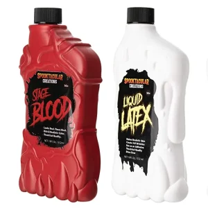 Liquid Latex and Fake Blood for Halloween Make up 18oz