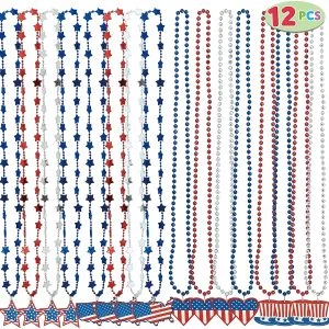 16.5″ 4th of July Necklaces, 12 Pcs