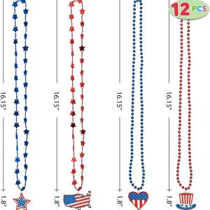 16.5″ 4th of July Necklaces, 12 Pcs