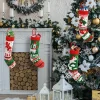 4pcs Christmas Knit Stocking Decorations 18in